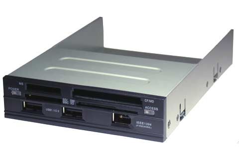 9 in 1 Internal USB 2.0 Card Reader with Firewire & USB Ports – Multi ...