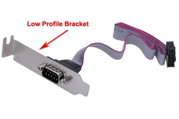 Low Profile L-Bracket DB9 Male to 10-Pin Female Internal Connector ...