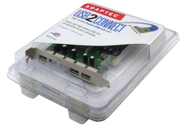 Adaptec USB2connect 5100 AUA-5100 6-Port USB 2.0 PCI Card – Wholesale ...